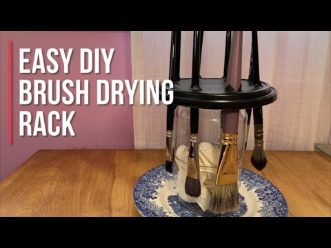Easy DIY Brush Drying Rack/ Paintbrush Holder 
