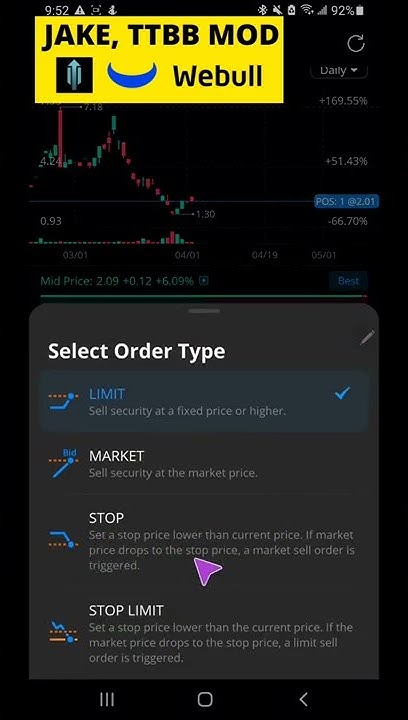 How To Set A Stop Loss On Webull How to Set a Options Stop-Loss with Webull. #shorts #stocktrading #