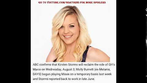 GH KIRSTEN STORMS RETURNS 8-3-16 Maxie General Hospital Molly Burnett Preview Promo 7-22-16 7-25-16