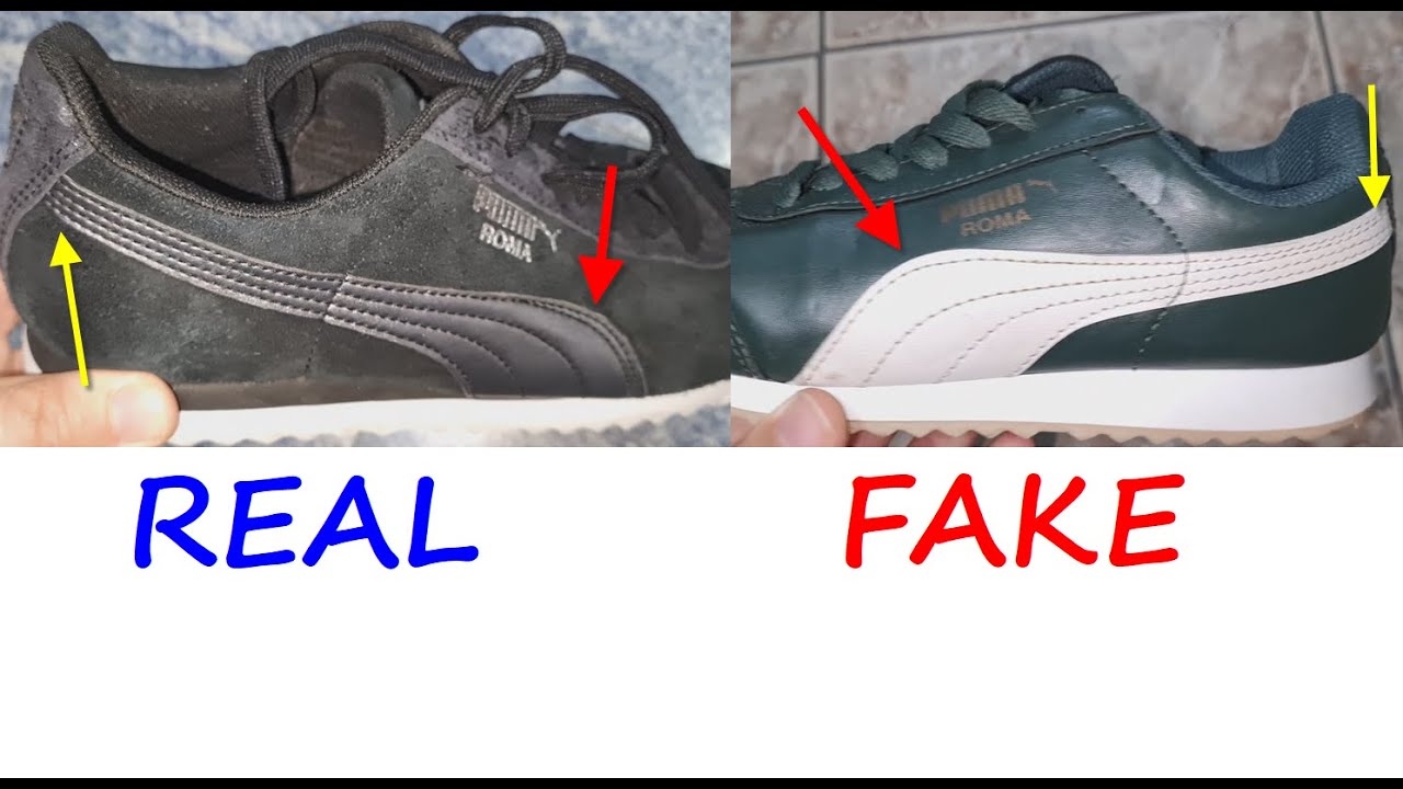 Puma Roma trainers real vs fake review. How to spot counterfeit Puma Roma  sneakers - YouTube