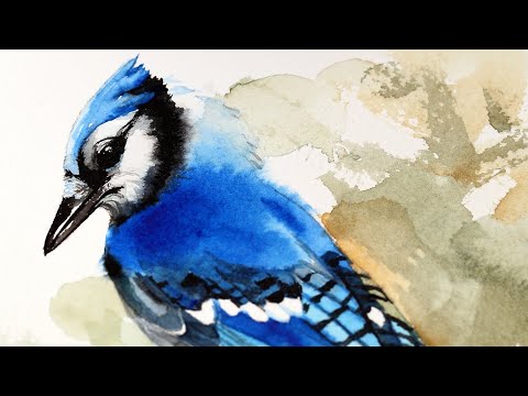 Starling-Week 11 of '52 Weeks of Watercolour Birds'  #52WeeksOfWatercolourBirds #Watercolor #Lukas