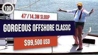 99,500ドル-販売のための見事なブルーウォーターヨット!! Cheoy Lee Pedrick 47-EP100 #sailboattour