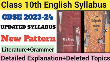 Class 10th CBSE English New syllabus| 2023-24 |Updated Syllabus 9th|Deleted Topics|by Sakshi Mam