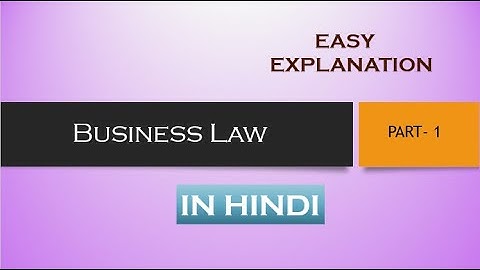 Business Law part -1||CRASH COURSE|| KOLHAN UNIVERSITY|| sem -1
