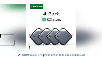 UGREEN Smart Tag Bluetooth Tracker, Keys Finder Item Locator SmartTag Up to 2 Year Battery For iPhon