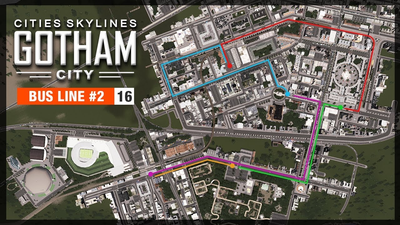 First Person Bus Ride 2 Cities Skylines Gotham City YouTube