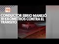 Conductor ebrio manejó 10 kilómetros contra el tránsito en la ruta 78