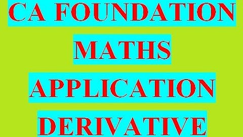 CA FOUNDATION COURSE  BUSINESS MATH TYPES OF DIFFERENTIATION CLASS 13 BY H L GUPTA