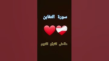 سورة التغابن #مااحلى #القرآن #الكريم #راحة_نفسية #لايك #اكسبلور