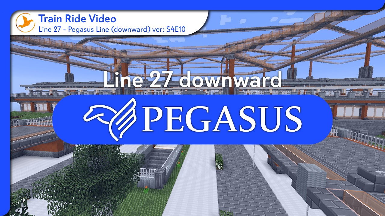 Minecraft Metro Full Ride | NR Line 27 - Pegasus Line - downward ...