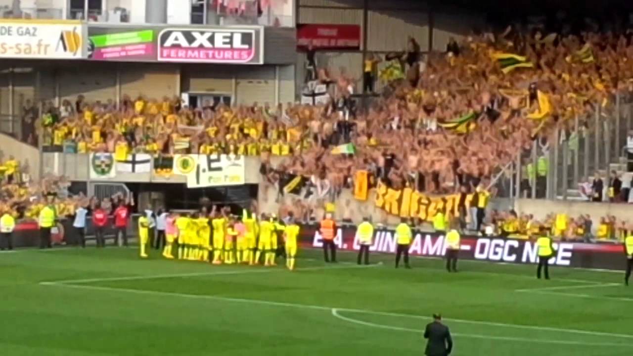 Ligue 1. Guingamp 0/1 Nantes. Saison 2014/2015. Stade du Roudourou.