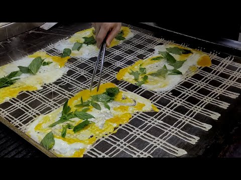 格紋蛋餅飯/ Checkered Egg Omelete Rice -台灣街頭美食