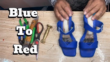 From Blue to Bold Red | Stunning Heel Transformation
