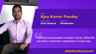 How I Switched from Marketing to Core Data Analytics | SkilloVilla Success Stories | Data Analyst