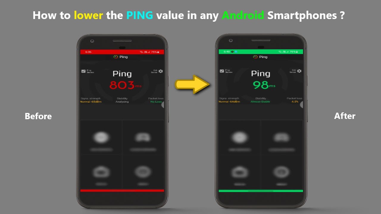 Low ping. Ping mobile.