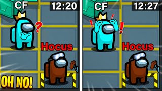 Impostor FAKED the TRASH Task!! Easy catch in Among Us!