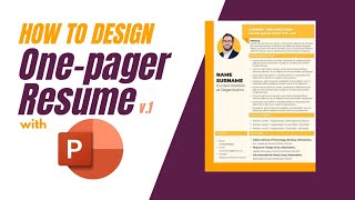 How to design one-page resume with PowerPoint..