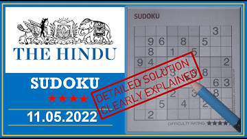 How to Solve 4 Star Hindu  Sudoku May 11, 2022 -  Step By Step Solution