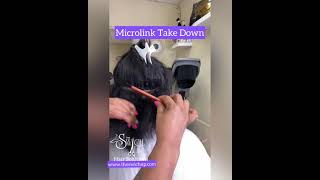 ~54~ Microlink extensions on natural hair (The take down)