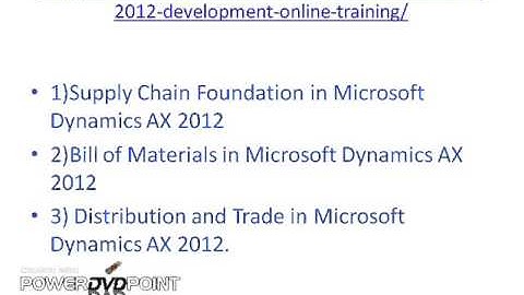 microsoft dynamics ax technical training