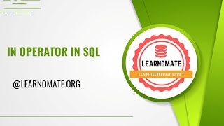 In Operator in SQL | Learnomate Technologies