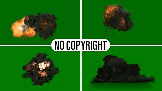 Best Explosion Green Screen 4K With Sound || Bomb blast green screen video