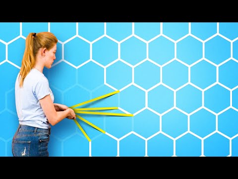 Video: Pittura Murale Geometrica Per Un Arredamento Colorato