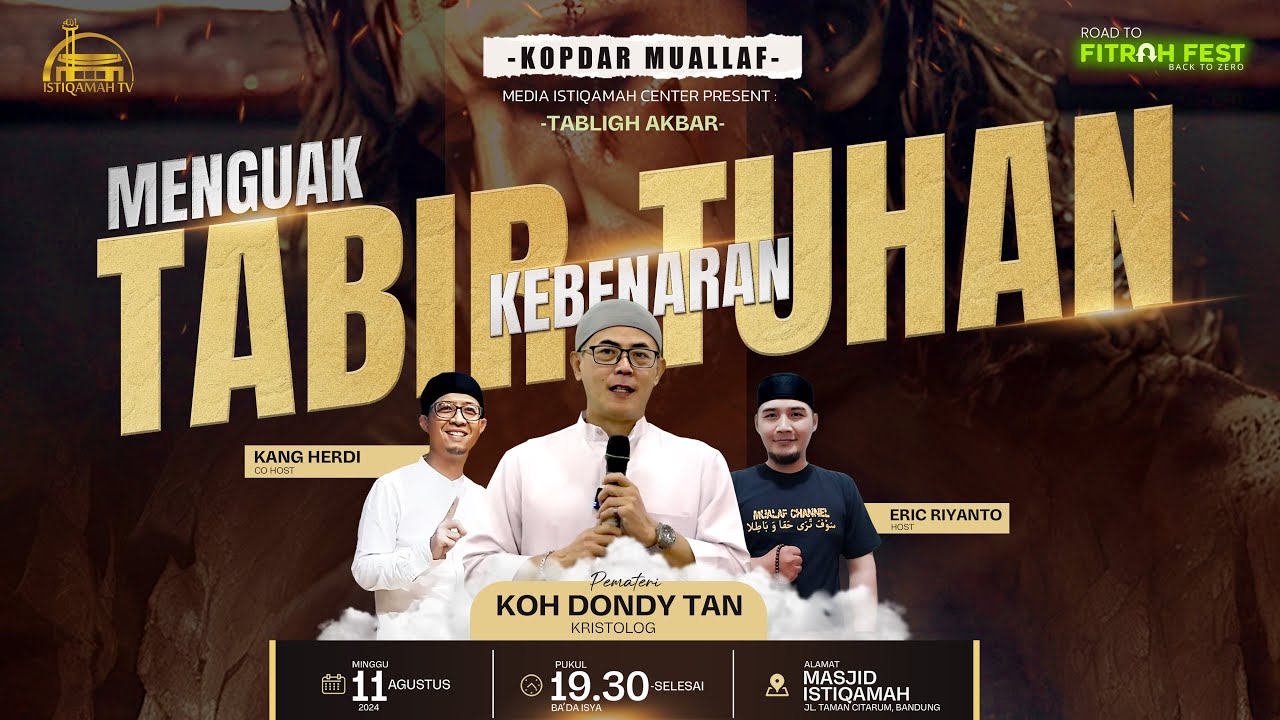 🔴TABLIGH AKBAR || MENGUAK TABIR KEBENARAN TUHAN || KOH DONDY TAN