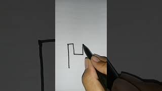 calligraphy double h letter