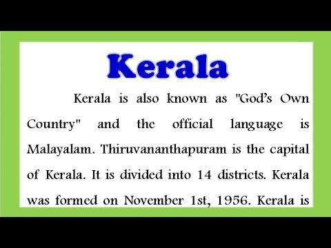 kerala story essay in english