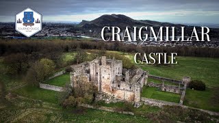 Edinburgh, Scotland, Craigmillar castle from above in 4K