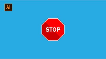 Stop Sign Board | Illustrator Tutorial| Flat Design | Jokmax