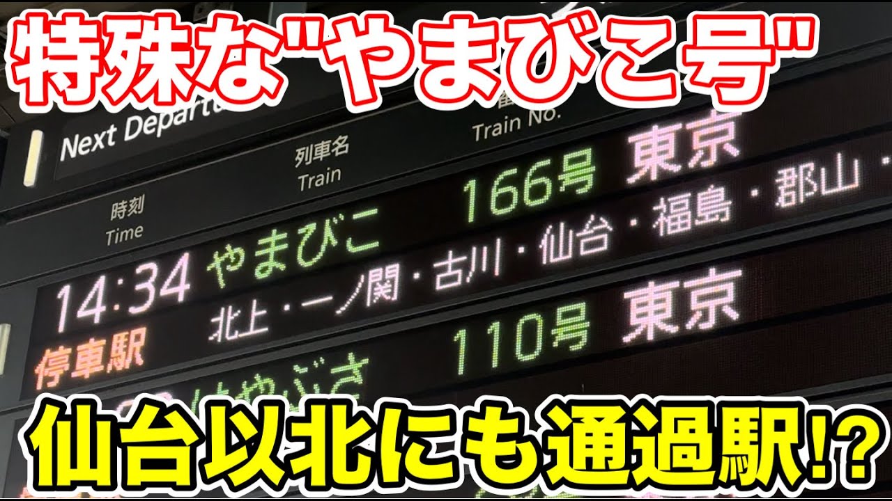 【仙台以北にも通過駅⁉︎】特殊な臨時やまびこ号に乗ってみた