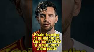 España Argentina en la Ronda de 32 Yamal contra Messi si La Roja cede el primer puesto #shorts