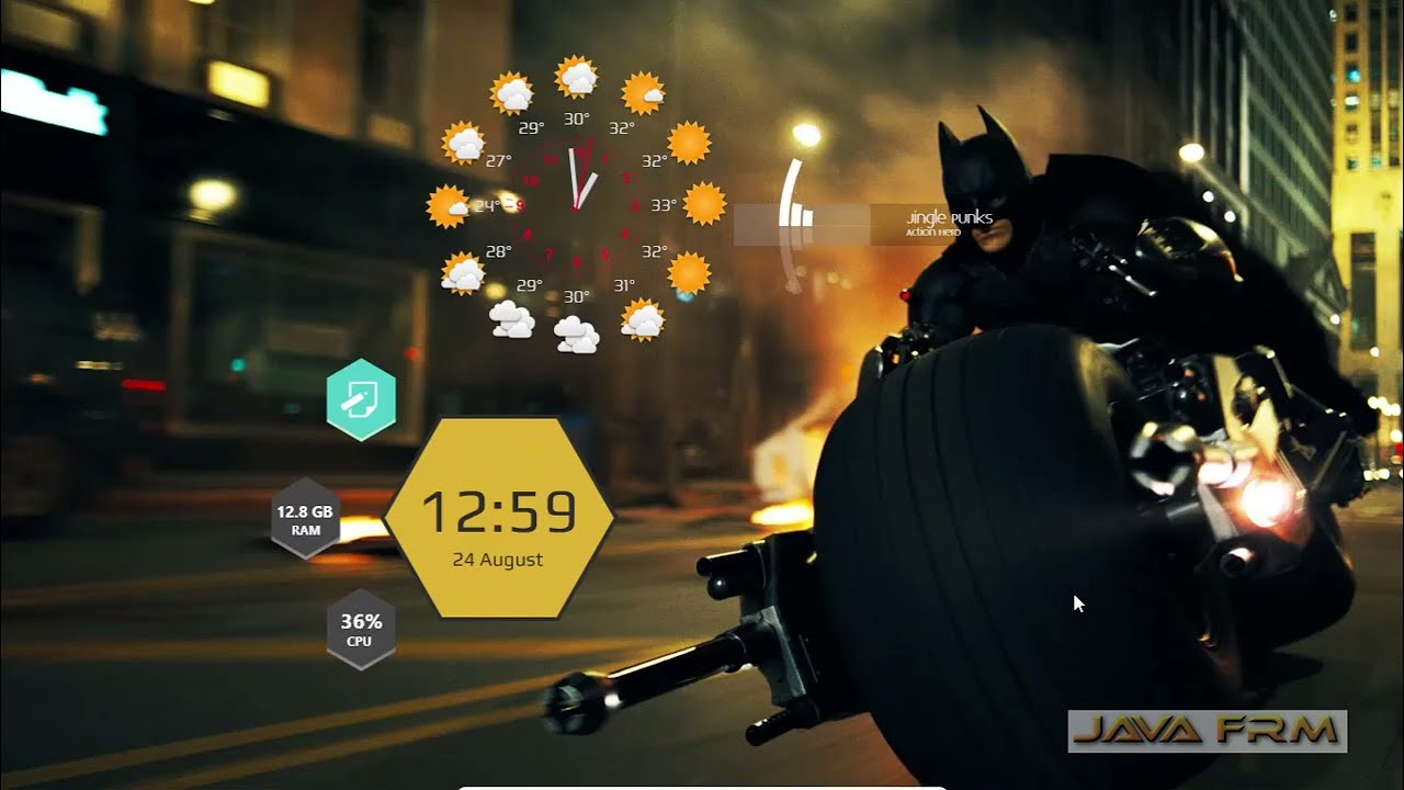 Batman - Dark Knight Theme and Customization using Multiple Rainmeter ...