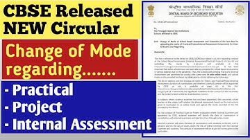 CBSE Released New Circular || Practical Exams || Internal Assessment Marks || Result Declaration12th