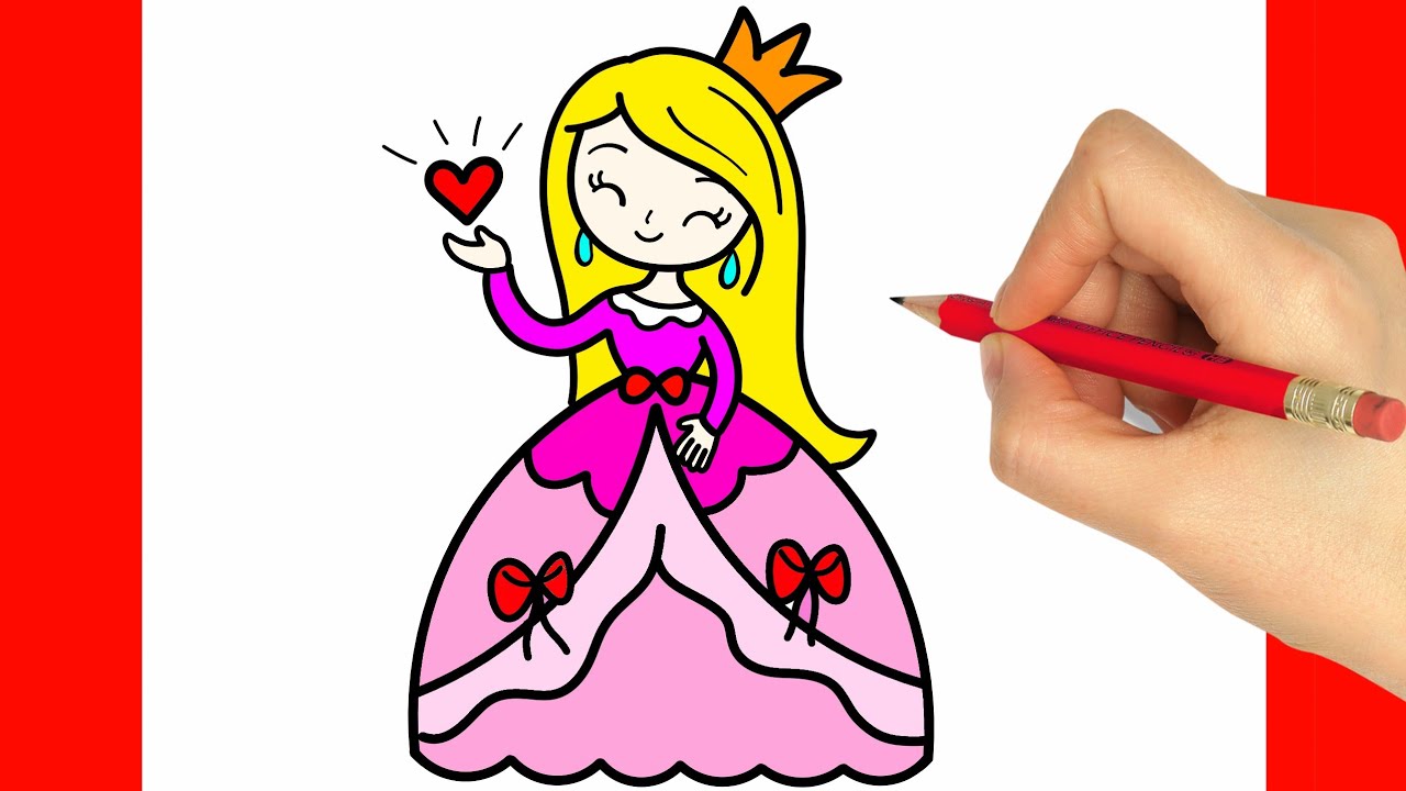 COMMENT DESSINER UNE PRINCESSE - YouTube