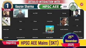Interaction with HPSC AEE Rank 1 Gaurav sharma regarding mains (SKT) preparation strategy