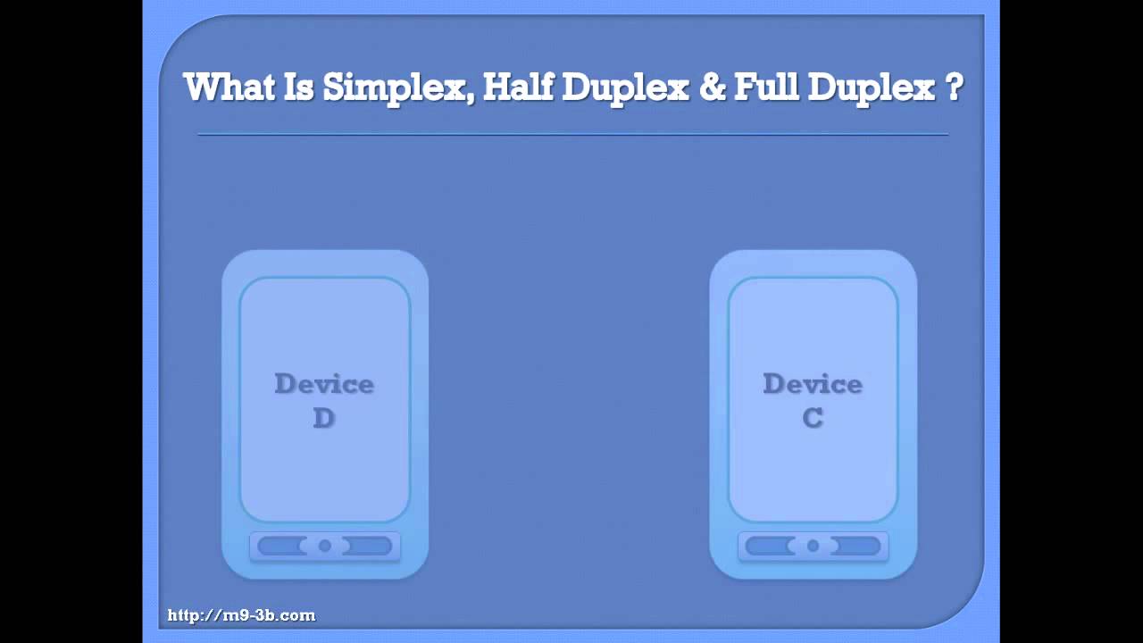 What Is Simplex, Half Duplex \u0026 Full Duplex :: M93B Tutorials