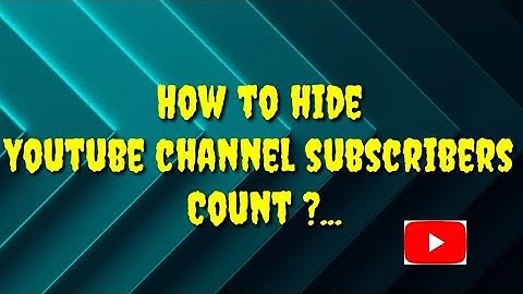 How to hide Youtube channel subscribers count in mobile 2020 || Digitelugu