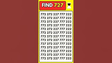 Only Geniuses Can Spot the Odd Number Out! 👀🔥  727 #findtheoddoneout #opticalillusion #oddoneout