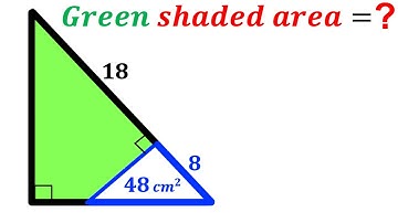 Can you find area of the Green shaded region? | (Triangles) | #math #maths | #geometry