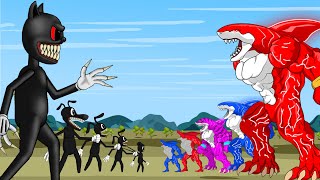 RED SHARKZILLA vs CARTOON CAT, Cartoon Dog, Cartoon Mouse : Who Is The True King Of Monsters???