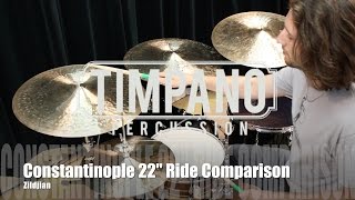Zildjian K Constantinople 22'' Ride Comparison: Medium, Medium Thin Low, Bounce