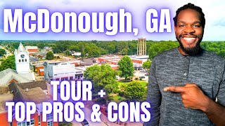 Living in McDonough GA | Pros & Cons | McDonough GA Square FULL Walking Tour | Moving to Georgia