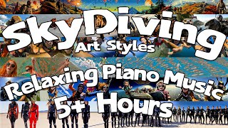 Skydiving art styles to soothing piano music for relaxation and focus