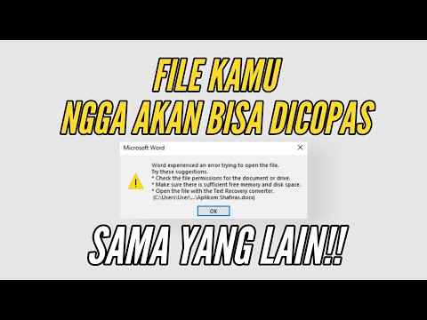 Cara Merusak File Ms.Word Secara Sengaja