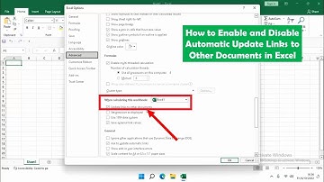 How to Enable and Disable Automatic Update Links to Other Documents in Excel