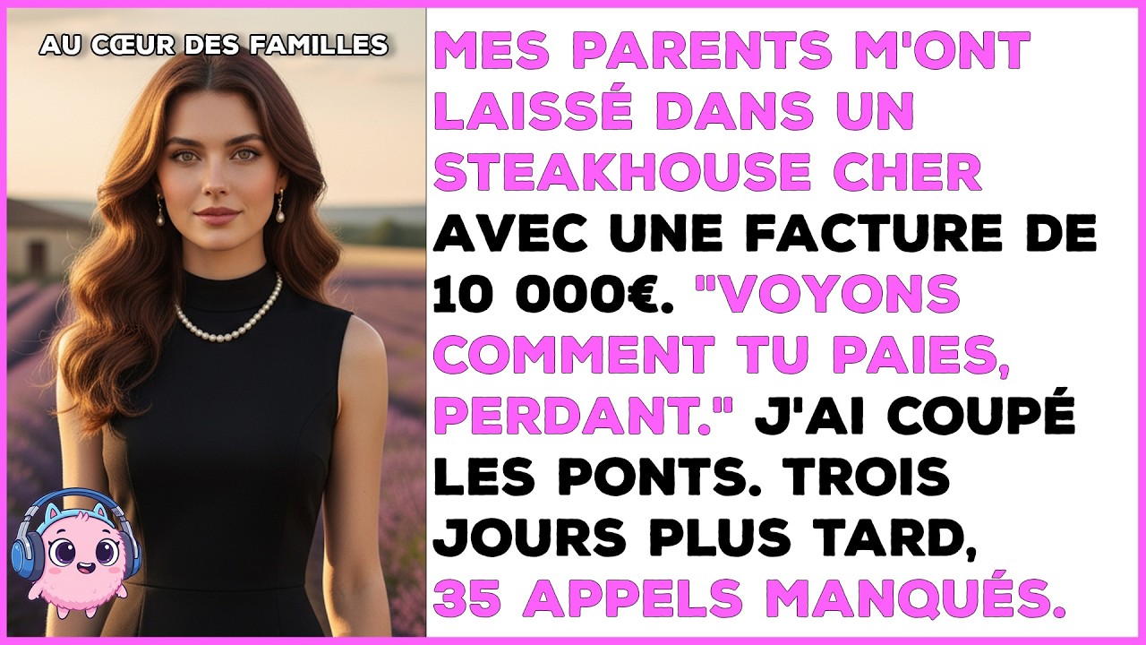 Mes parents m'ont laissé avec une note de 10 000€ pour voir comment je m'en sors.