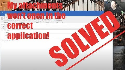 Setting default application when opening attachments from Email